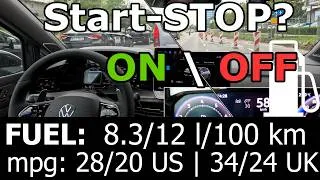 Thumbnail: Volkswagen Golf R 333HP: CITY fuel consumption economy real test mpg l/100km traffic jam 2026 Black
