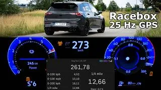 Thumbnail: Volkswagen Golf R 333 HP acceleration 0-60 mph 0-100-200 km/h top max speed drag quarter mile Black