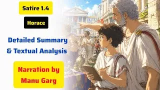 Thumbnail: Satire 1.4 by Horace Detailed Summary in Hindi and Analysis | Types of Satire | Horace Background 