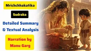 Thumbnail: The little clay cart, Mrcchakatika by Sudraka Detailed Summary in Hindi with Analysis 