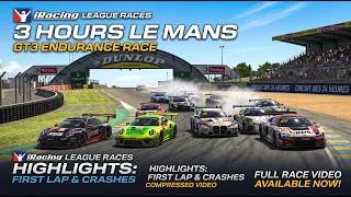 Thumbnail: iRacing - Simucube - 3 HOURS - Circuit des 24 Heures du Mans -  Start & LAP 1 - and all crashes.