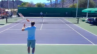 Thumbnail: Edberg & Federer - 4k 60fps Upscaled & Stabilized, IW 2014 Practice