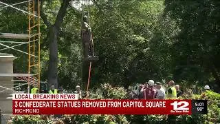 Thumbnail: Three Confederate monuments removed from Capitol Square