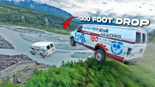 Thumbnail: Launching Cars Off the Side of a MOUNTAIN.. 300 Foot Drop! (Alaska Car Launch 2026)