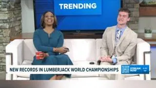 Thumbnail: Daija and Kolton cannot stop laughing during trending segment
