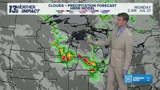 Thumbnail: 13 ON YOUR SIDE Forecast: Heat, humidity and storms return soon