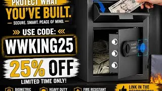 Thumbnail: Blacksmith Biometric Dropbox Safe - Perfect for home or business #BlackSmith #BiometricSafe #SafeBox