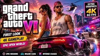 Thumbnail: GTA VI Gameplay (4K) 🚗 Epic Police Chase & Crazy Missions | Ultra Graphics