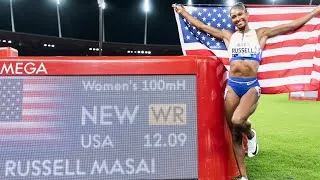 Thumbnail: MASAI RUSSELL SHATTERS THE 100m HURDLES WORLD RECORD! 😱 12.09 IN ZURICH