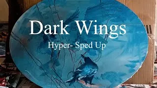 Thumbnail: Dark Wings #Shorts | Hyper-Sped Up Oil Painting Timelapse