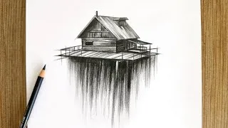 Thumbnail: Realistic Cabin Drawing / Step by Step Pencil Drawing