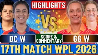 Thumbnail: Last 2 overs Commentary Hightlights of DC W vs GG W | DC Need 29 Runs in 12 Balls