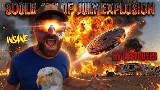 Thumbnail: INSANE 300lb 4th of July Explosion! RV Cannon, Flying 1000lb Manhle Cover Total Car Destruction
