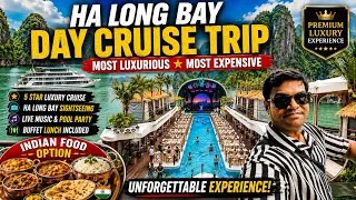 Thumbnail: ₹13,000 Per Person Most EXPENSIVE HaLong Bay Vietnam Luxury Cruise One Day Tour with Indian Food 