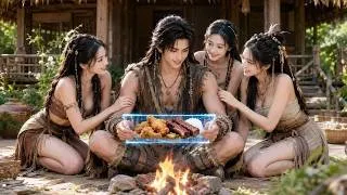 Thumbnail: Time-travels to the Stone Age, takes in 3 women, builds a civilization with modern knowledge!