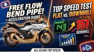 Thumbnail: Top Speed in Every Gear on Suzuki Gixxer SF | Flat vs Downhill (Free flow bend pipe)