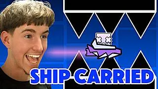 Thumbnail: I became SHIP CARRIED in Geometry Dash!