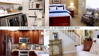 Thumbnail: CLEANING MOTIVATION | WEEKLY CLEANING | KITCHEN & LAUNDRY