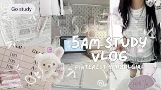 Thumbnail: 5 AM STUDY VLOG 📓🖇| midterm exam season, lots of studying, what's in my bag, cram with me