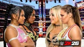 Thumbnail: Extreme Women's Tag Team Match: Bianca & Naomi vs. Liv Morgan & Ronda Rousey | WWE 2K26 Gameplay