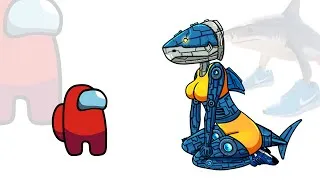 Thumbnail: Mini Crewmate Kills Italian Brainrot but Robot Characters | Among Us