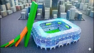 Thumbnail: World's Largest Domino VS Stadium!