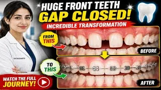 Thumbnail: Extreme Front Teeth Gap Closure 🦷 Complete Braces Transformation | Perfect Smile Makeover
