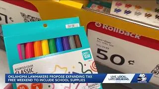 Thumbnail: Oklahoma lawmakers propose expanding tax-free weekend to include school supplies and athletic gear