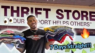 Thumbnail: TRIP TO THE THRIFT EP. 20! I WENT THRIFTING FOR 7 DAYS STRAIGHT TO FIND VINTAGE CLOTHES & SHOES 😳
