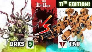 Thumbnail: Orks vs Tau Battle report Pre nerf battle report | Competitive | Warhammer 40k #40k