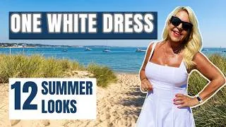Thumbnail: 12 Completely Different Summer Looks From One White Dress (Women Over 50)
