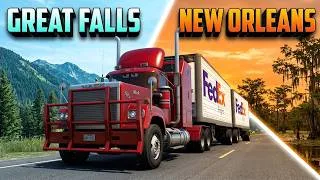Thumbnail: ATS Long Delivery Great Falls to New Orleans | American Truck Simulator