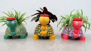 Thumbnail: DIY Cute and Colorful Turtle Shape Flower Pots, Easy and Economical