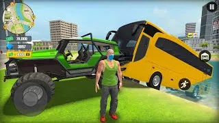 Thumbnail: Monster Truck Coach Bus Driving Police Helicopter Motorcycle and Other Vehicles Driving Gameplay.