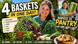 Thumbnail: Harvesting & Preserving EVERYTHING We Picked Today | Productive Homestead Vlog