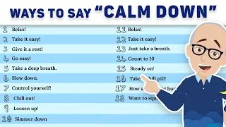Thumbnail: Stop Saying “Calm Down”! Use These 55+ Real English Phrases