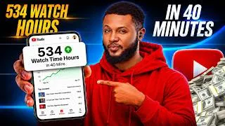 Thumbnail: How I Got 530 Watch Hours in Only 45 Minutes | Faceless Channel Strategy