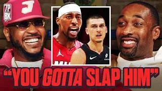 Thumbnail: Gilbert Arenas & Melo Debate Bam Adebayo Punching Tyler Herro, Gil Tells Herro to Fight Back