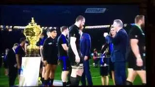 Thumbnail: All Black get their medals and the Webb Ellis Cup RWC2015 Final