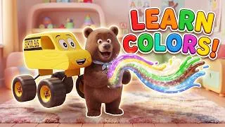 Thumbnail: 🚌🐻Let's Learn Colors with the School Bus! Educational Cartoon for Toddlers
