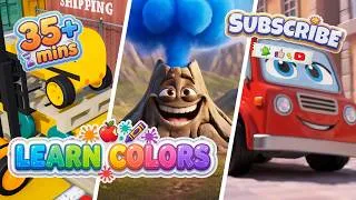 Thumbnail: Learn Colors for Kids with Fun Vehicles! 🚗 Magical Volcano & Colorful Surprises | Preschool Learning