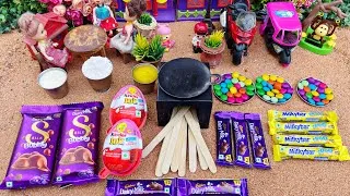 Thumbnail: Miniature Cadbury Dairy Milk Bubbly Chocolate & Kinder Joy Chocolate Dosa | Chocolate Dosa Recipe 
