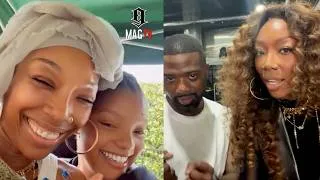 Thumbnail: Brandy Links Up With Halle Bailey Before Attending Ray J's Fight! 🥊