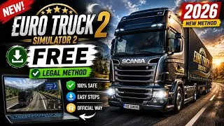 Thumbnail: How to Download Euro Truck Simulator 2 for PC Free | Official Method 2026 💯🔥