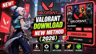 Thumbnail: How to Download Valorant on PC Free | New Method (2026) 🔥💯