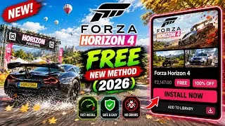 Thumbnail: How to Download Forza Horizon 4 Free on PC | Official Method (2026) 💯🔥