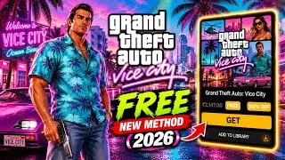 Thumbnail: How to Download GTA Vice City in Pc for Free | Official Method 2026 💯🔥