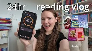 Thumbnail: How much can I read in 24 hours?? 📖🎧 | 24hr reading challenge |