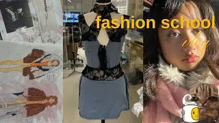 Thumbnail: french fashion student school vlog | 10 hours in the studio, projects, and chaos