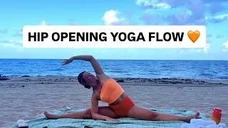 Thumbnail: 15 Minute Gentle Hip Opening Yoga Flow | Beach Yoga with Suzie